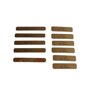 Lot 11x Longaberger Gold Tag Hostess and or Baskets Metal Blessings Show Biz Key